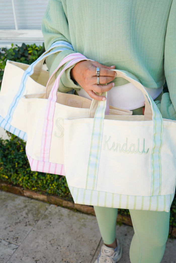 Mini Canvas Tote - Striped
