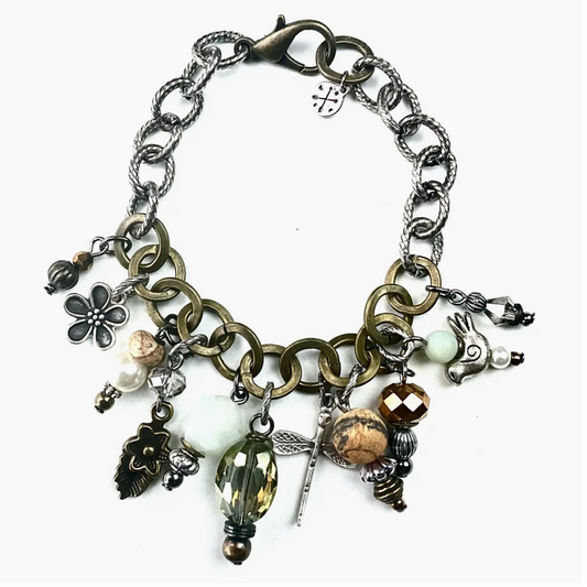 Mixed Chain Bracelet with Trinkets