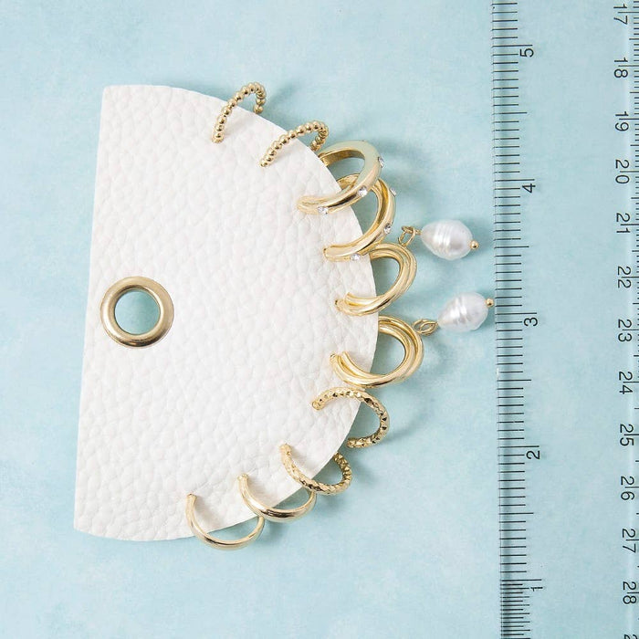 Mixed Metallic Hoop Earrings Set