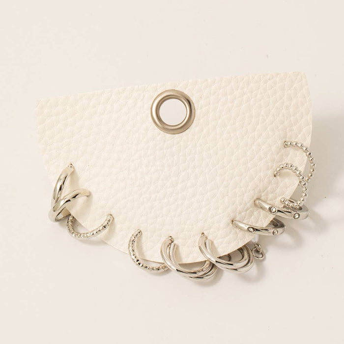 Mixed Metallic Hoop Earrings Set