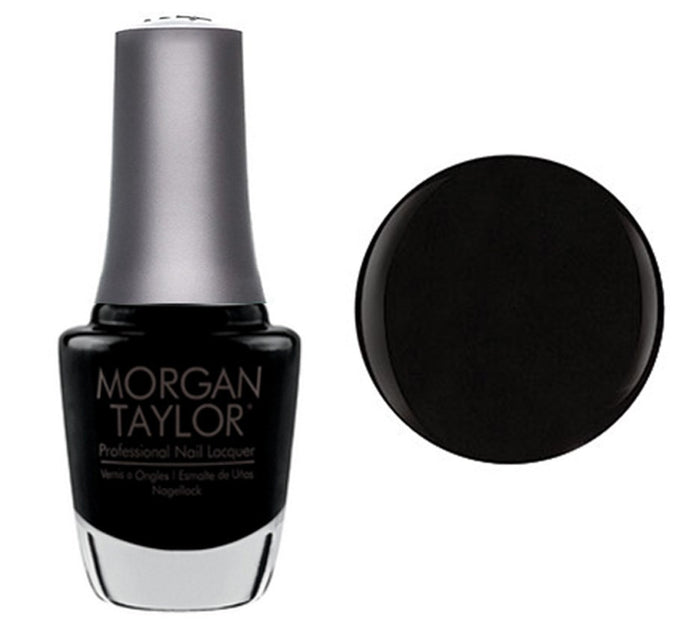 Morgan Taylor Lacquer Nail Polish - Black Shadow - Black Creme - 15ML
