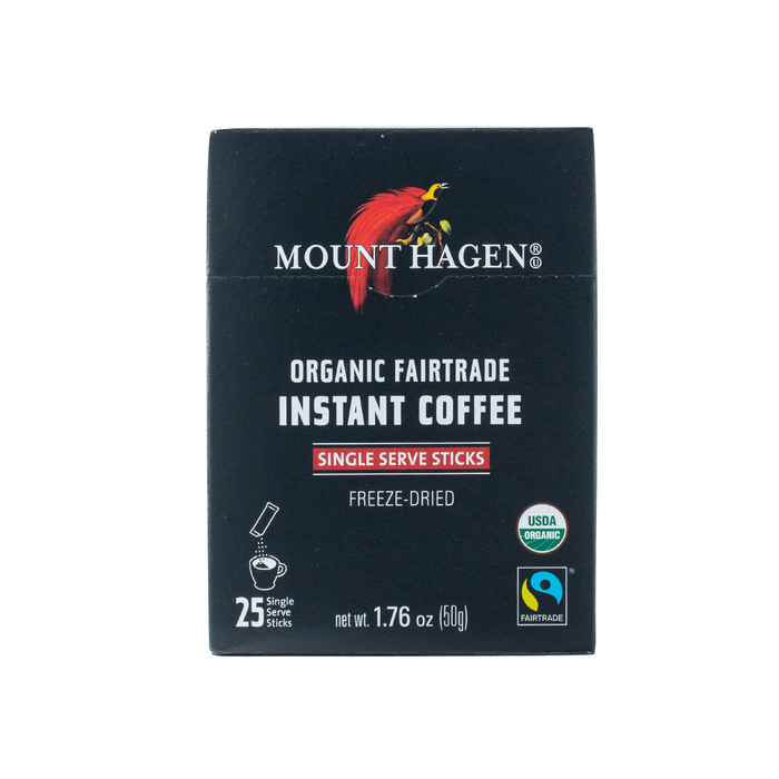 Mount Hagen Organic Instant Coffee 50g 25 Single Serve Sticks