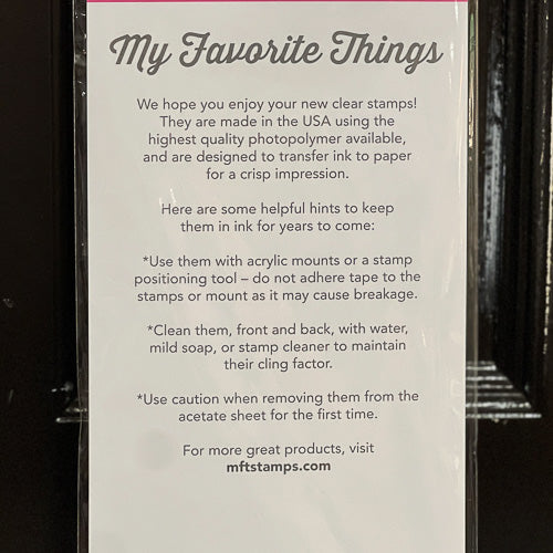 My Favorite Things Clear Stamps