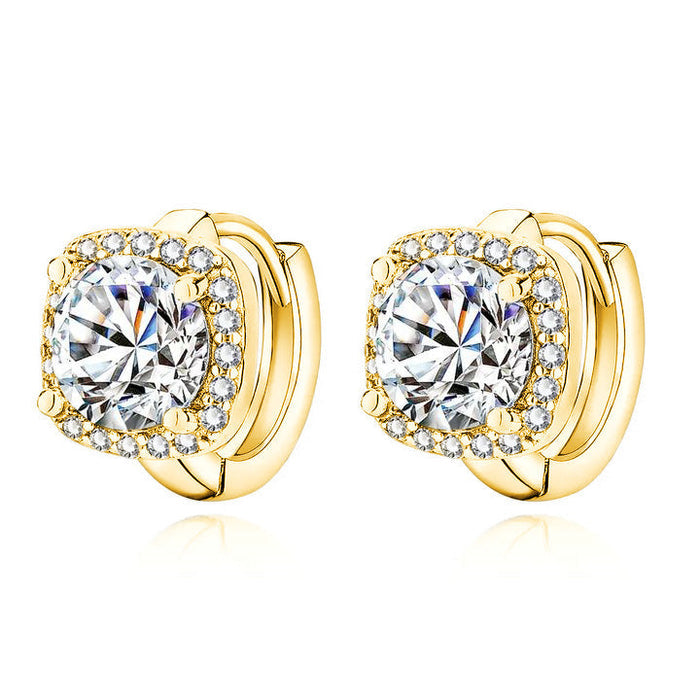 Nadine Square Drop Earrings | Gold