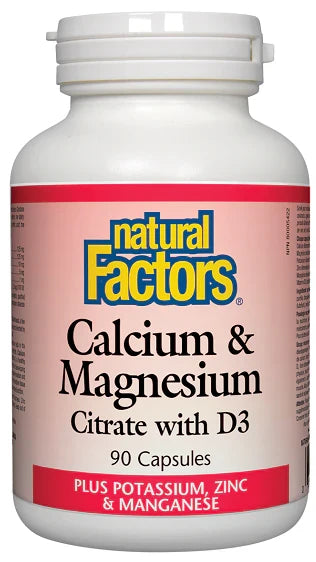 Natural Factors: Calcium & Magnesium Citrate with D3 Plus Potassium, Zinc & Manganese