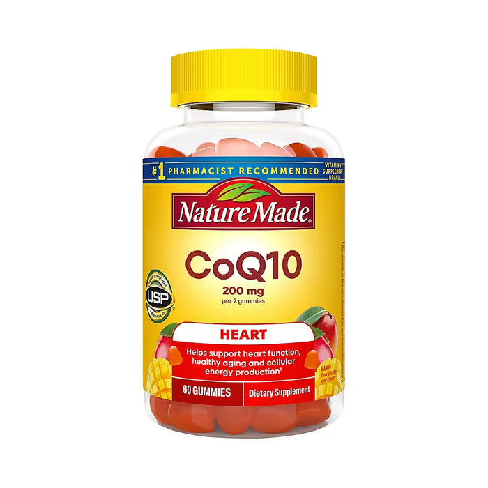 Nature Made CoQ10 Coenzyme Q10 200 mg Gummies, Mango Flavor, 130 Count