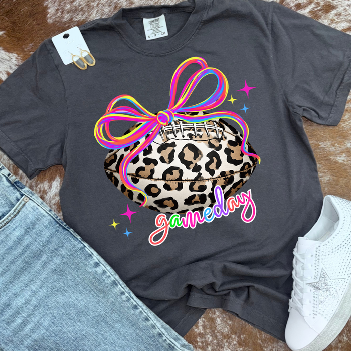 Neon Leopard Basketball Graphic Tee D-1052
