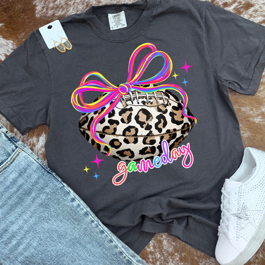 Neon Leopard Basketball Graphic Tee D-1052