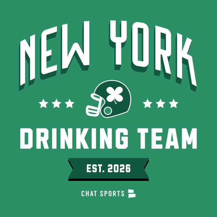 New York Gang Green Football Drinking Team T-Shirt | St. Patrick's Day