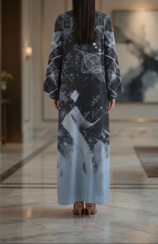 Noir Petals Kaftan