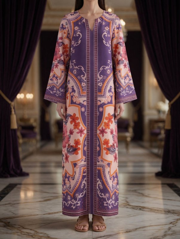 Noor-e-Amethyst Bloom Kaftan