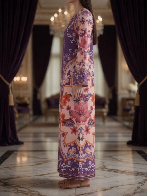 Noor-e-Amethyst Bloom Kaftan