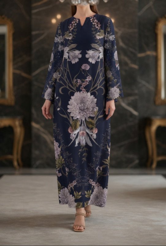 Noor-e-Midnight Bloom Kaftan