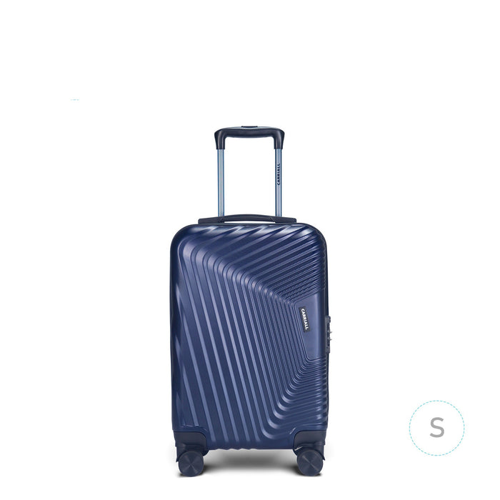 NOTCH Premium Polycarbonate Suitcase, blue cabin travel bag with telescopic handle by Carrial