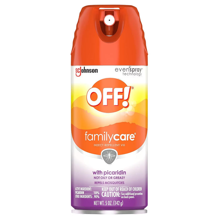 OFF! Family Care Powder Dry Insect Repellent Spray 10% Picaridin 5 oz - 12 Pack