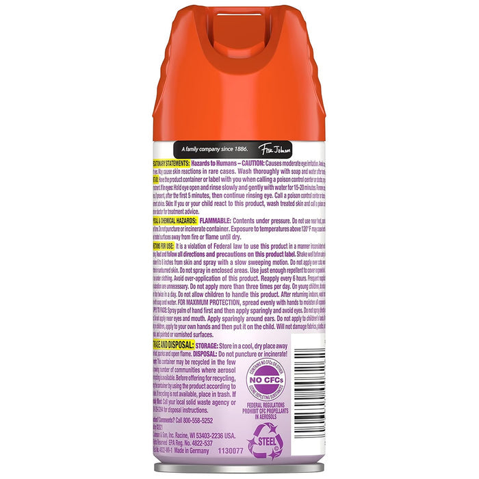 OFF! Family Care Powder Dry Insect Repellent Spray 10% Picaridin 5 oz - 12 Pack