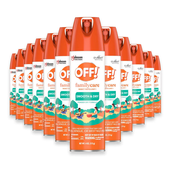 OFF! FamilyCare Smooth & Dry Aerosol - 4 oz - 12 Pack
