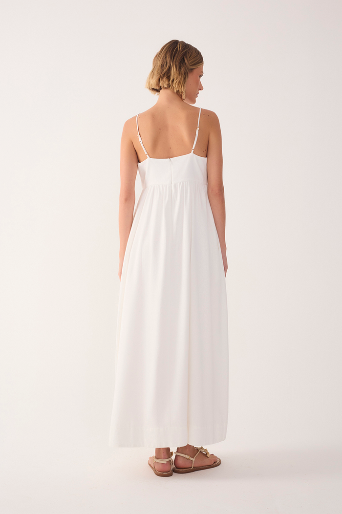 Off-White Embroidered Bust Midi Dress_6