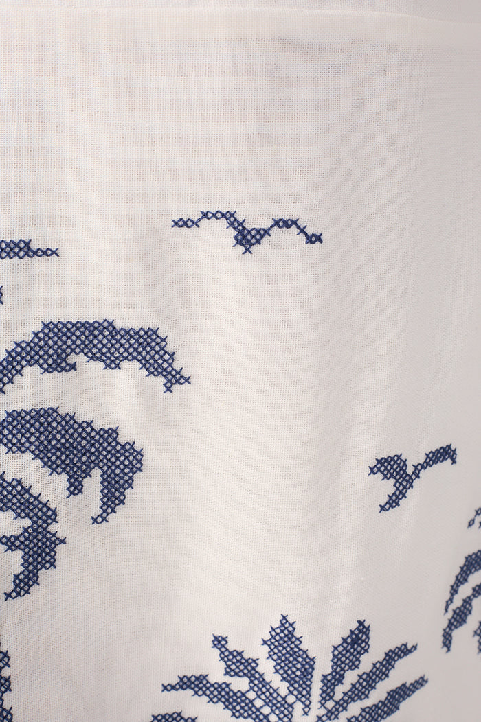 Off-White Embroidered Linen Mini Dress_7