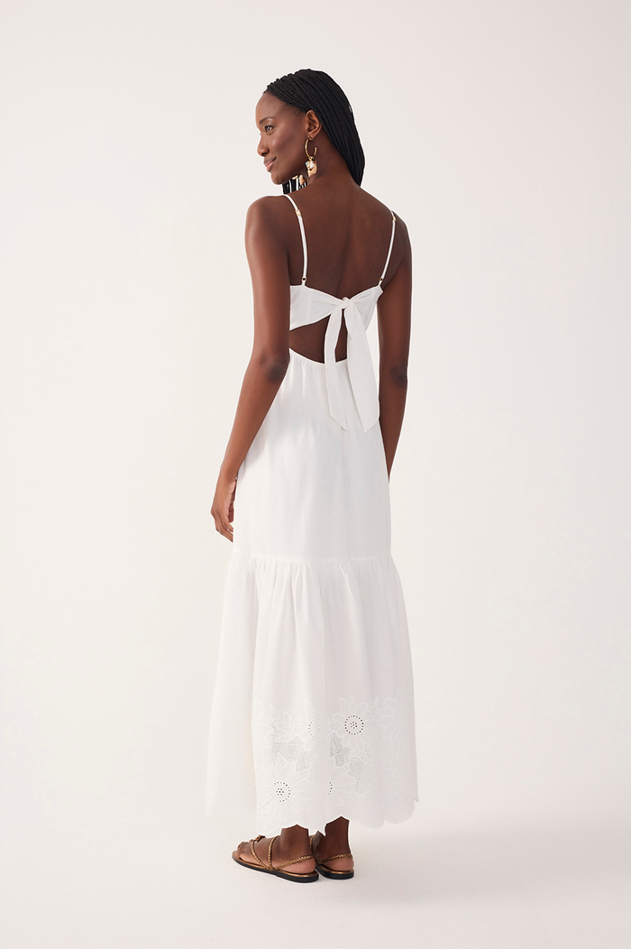 Off-White Ruffled Embroidered Midi Dress_6