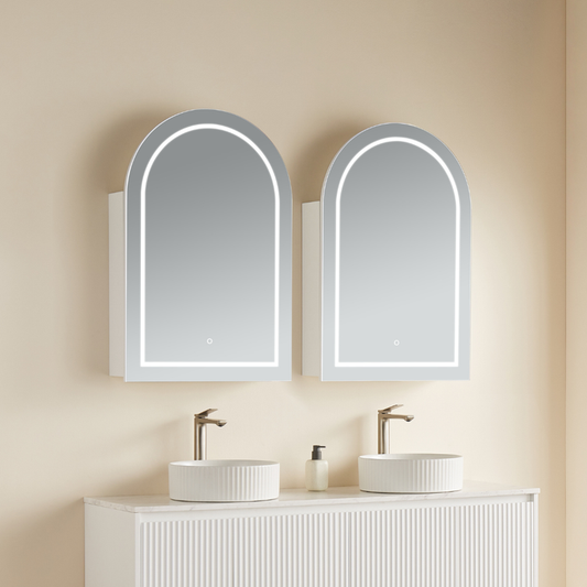 Olivia Arched LED Shaving Cabinet 600*900*155mm