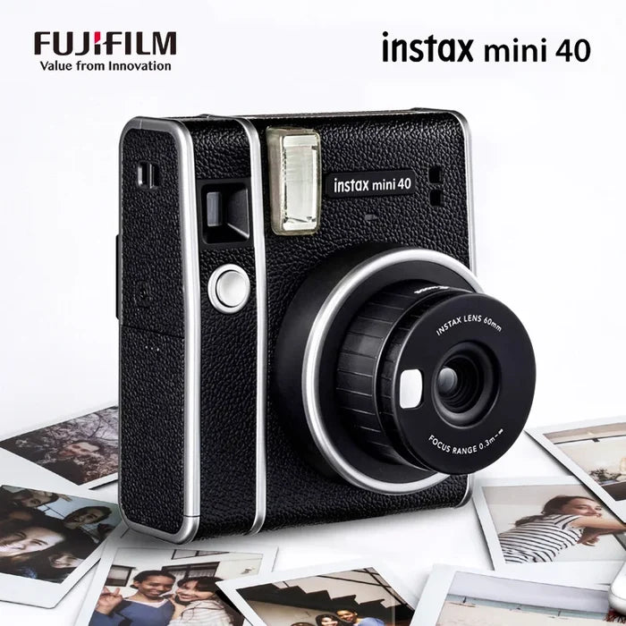 Original Fujifilm Instax Mini 40 Films Camera Hot Sale New Instant Photo Black Colour Fuji Photo Paper+Gift Package
