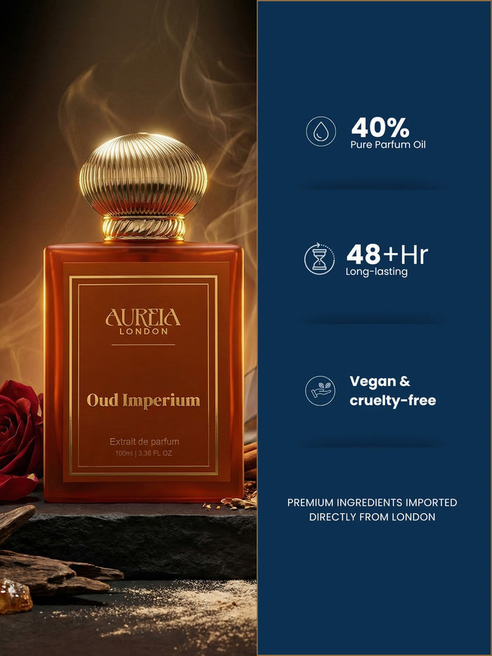Oud Imperium By Aureia London | 48 Hours Long Lasting Extrait de Parfum