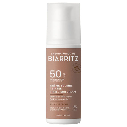 Outlet Laboratoires de Biarritz Sävytetty aurinkovoide kasvoille SPF50 50ml - Golden