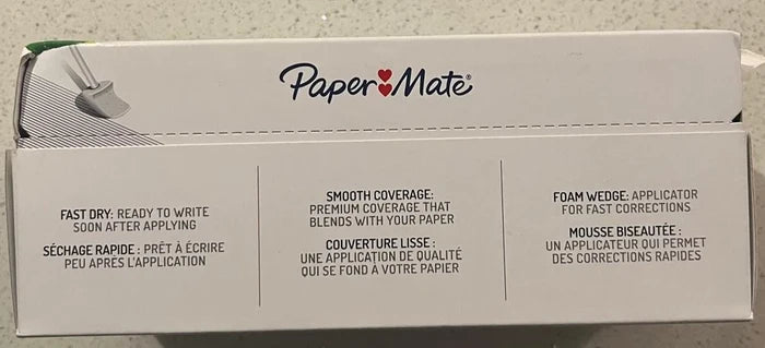 Paper Mate Liquid Paper Correction Fluid, 22ml., White, 12/Pack (56401)