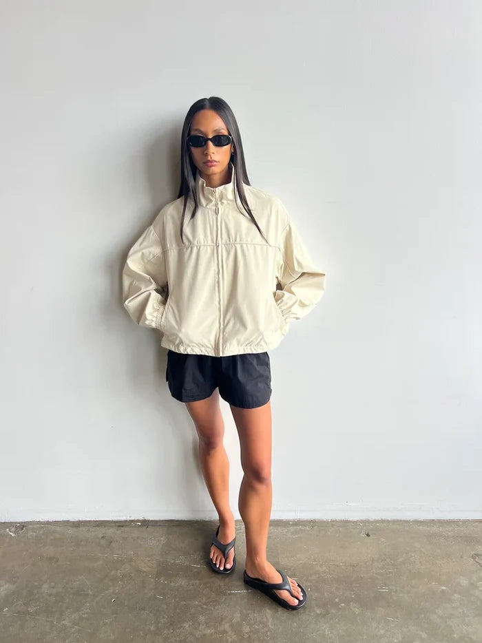 PARIS FUNNEL NECK JACKET | Soft Beige - Darling & Domain