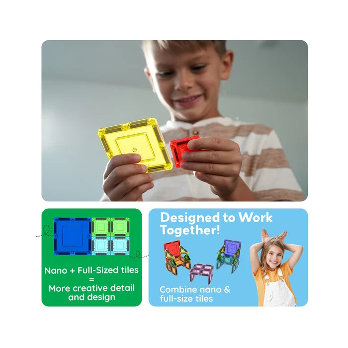 Picasso - Nano Magnetic Building Tiles Construction Travel Set 40 Pce