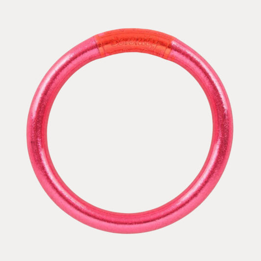Pink Tzubbie All Weather Bangle® (AWB®) - Serenity Prayer | Bangle Bracelets for Women | BuDhaGirl