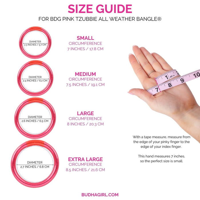 Pink Tzubbie All Weather Bangle® (AWB®) - Serenity Prayer | Bangle Bracelets for Women | BuDhaGirl
