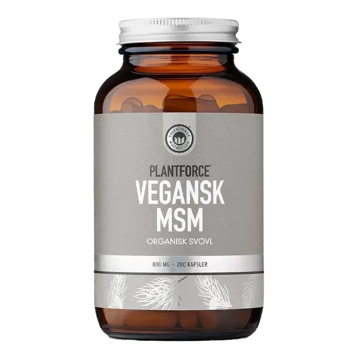 Plantforce MSM plantebasert organisk svovel 800 mg - 200 kapsler