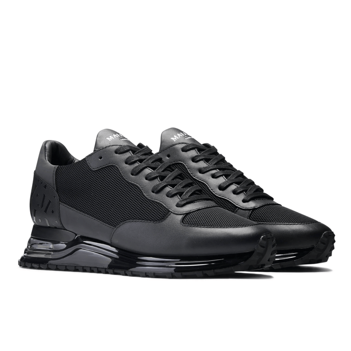 Mallet London Popham Gas Triple Black Matt Mens Trainers