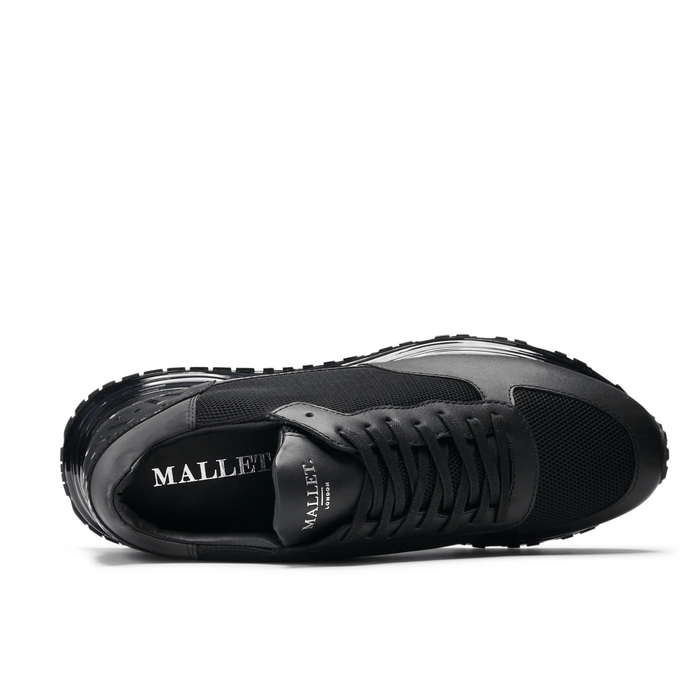 Mallet London Popham Gas Triple Black Matt Mens Trainers