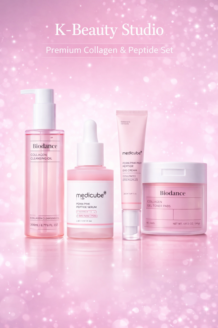 Premium Collagen & Peptide Set + FREE COSMETIC BAG 💜 - K-Beauty Studio Belgium Antwerp