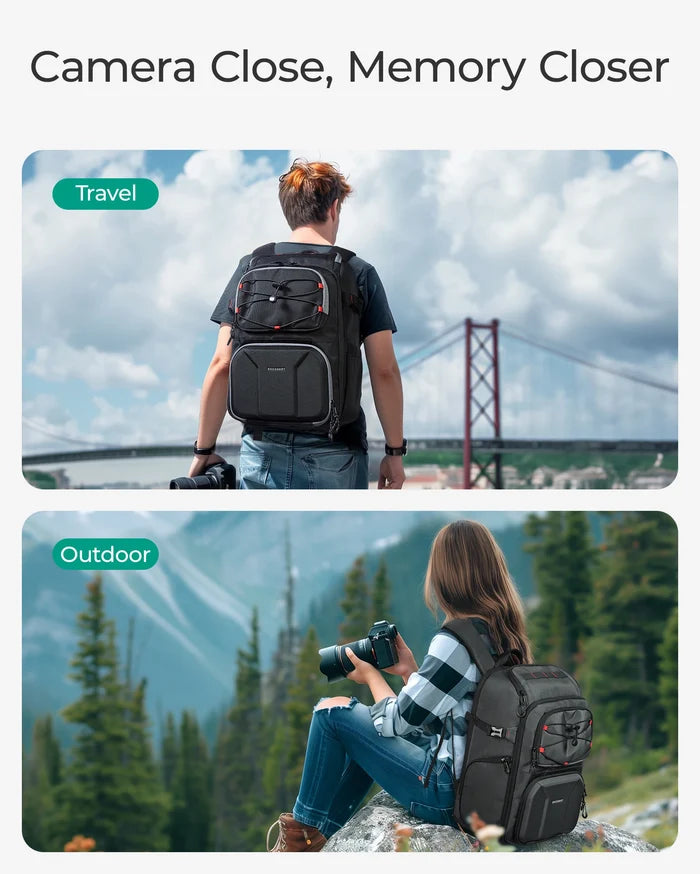 Professional Camera Backpack for DSLR, Mirrorless Camera, Drone & Laptop 15.6" | Waterproof Photography Bag with EVA Protection, Tripod Holder & Travel Storage