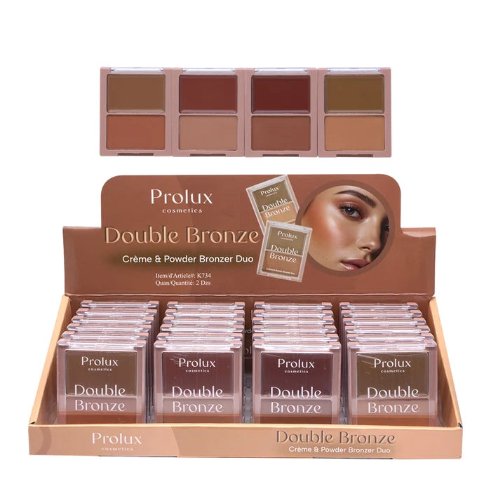 Prolux Cosmetics Double Bronze Crème & Powder Bronzer Duo