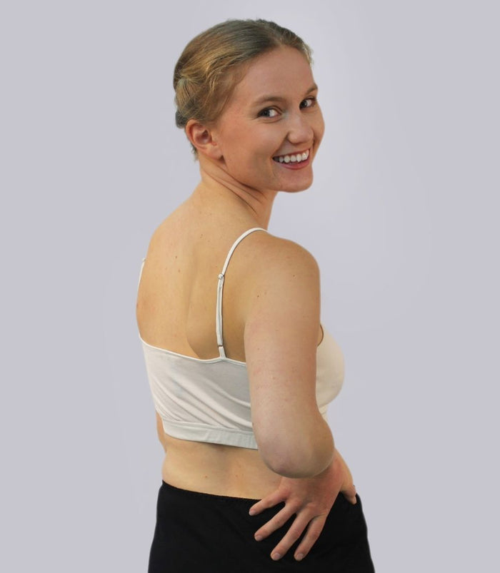 Women's 100% Pure Silk Soft Bra and Underwear in White