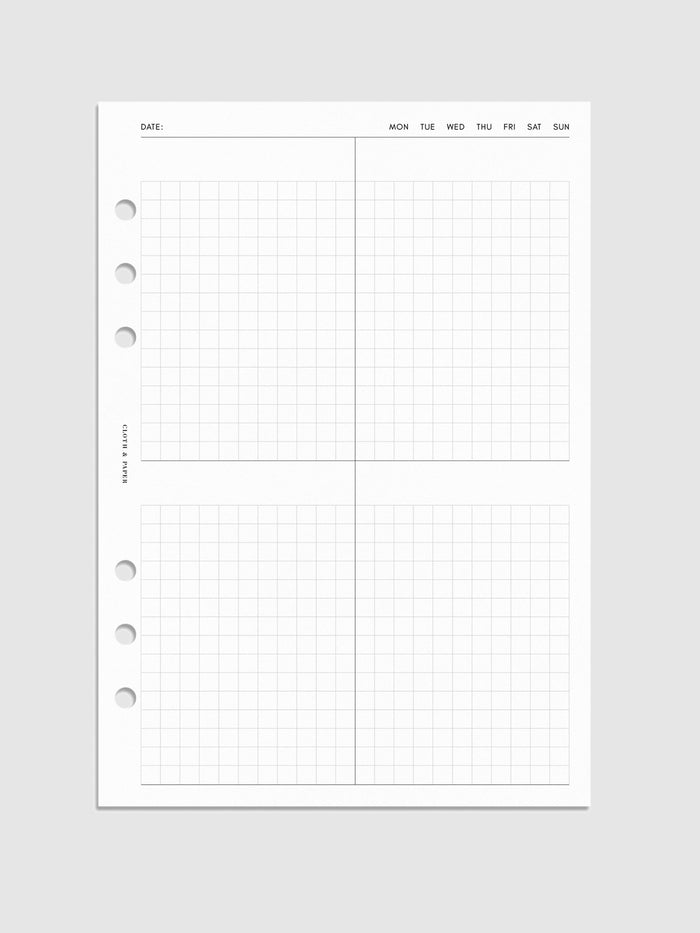 Digital mockup of inserts in A5.
