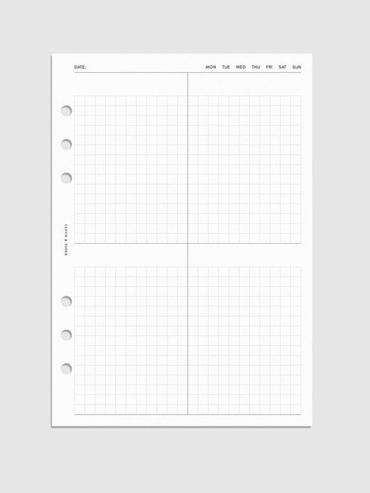 Digital mockup of inserts in A5.