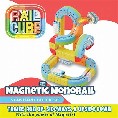 Rail Cube Magnetic Monorail Deluxe Block Set 66 Pce