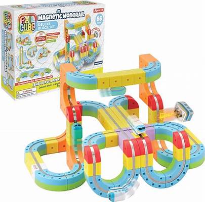 Rail Cube Magnetic Monorail Deluxe Block Set 66 Pce
