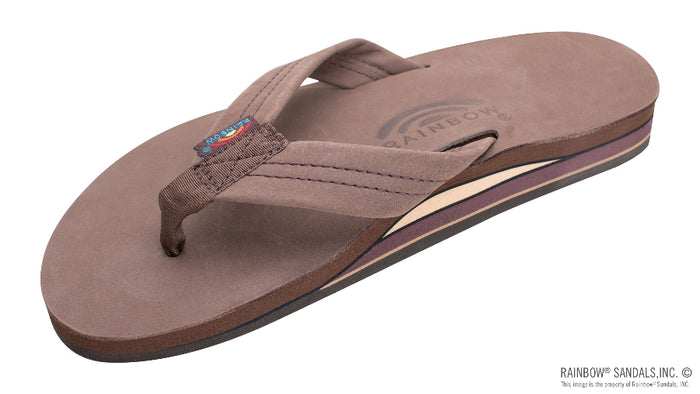 Rainbow Double Layer Premier Leather sandal side view