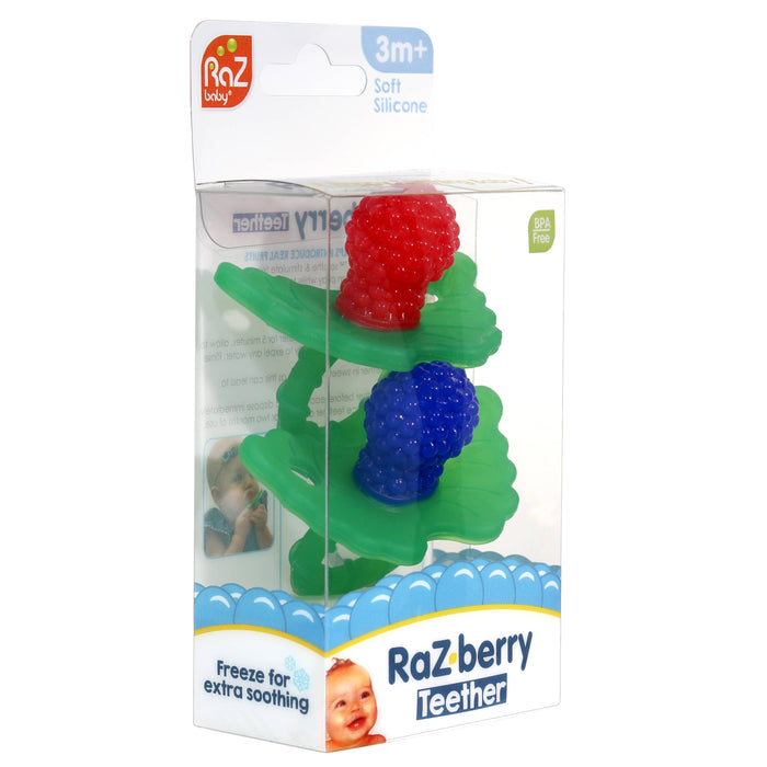 RaZbaby RaZberry Silicone Teethers, 2-Pack