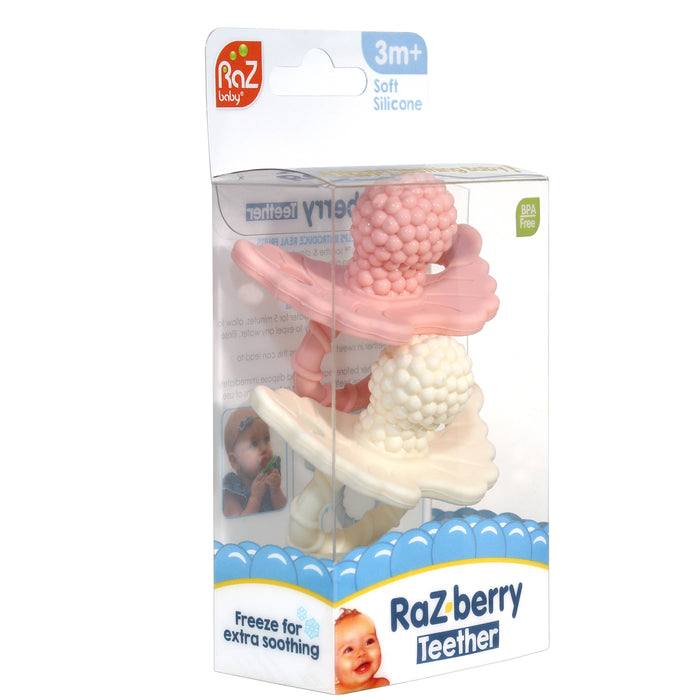 RaZbaby RaZberry Silicone Teethers, 2-Pack