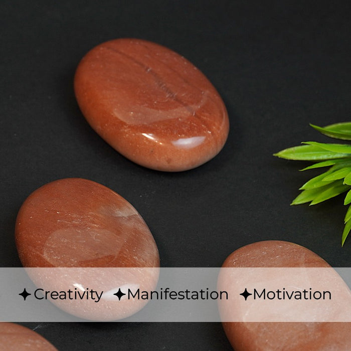 Red Aventurine Palm Stone