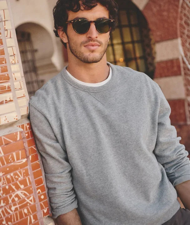 Relaxed Cloud 9 Fleece Crewneck Heather Grey