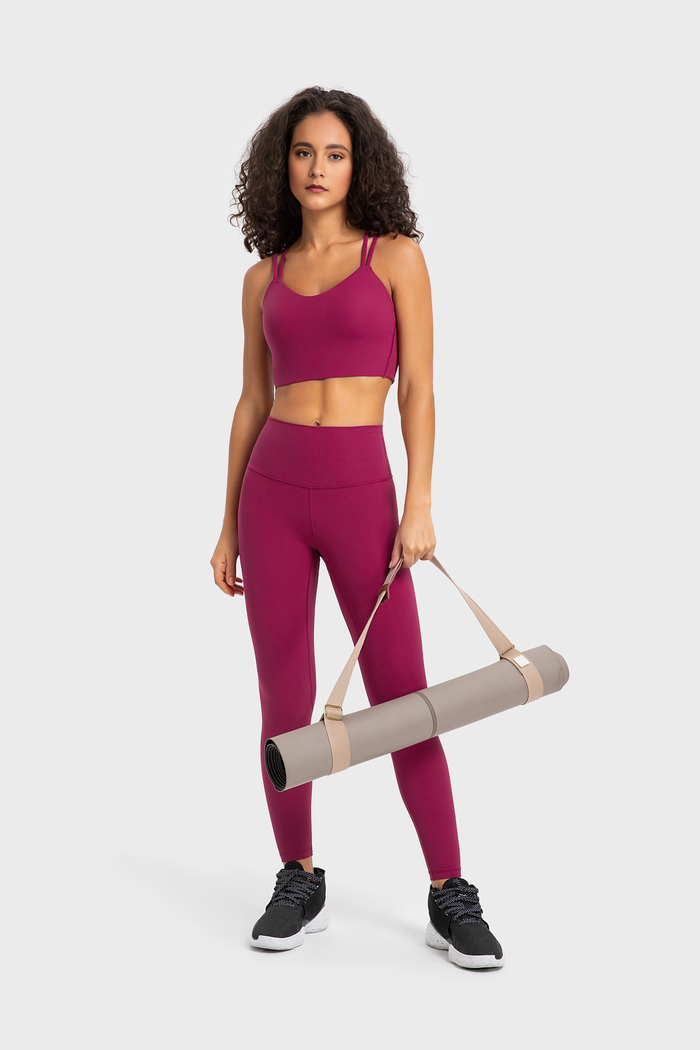 Ribbed back sports bra